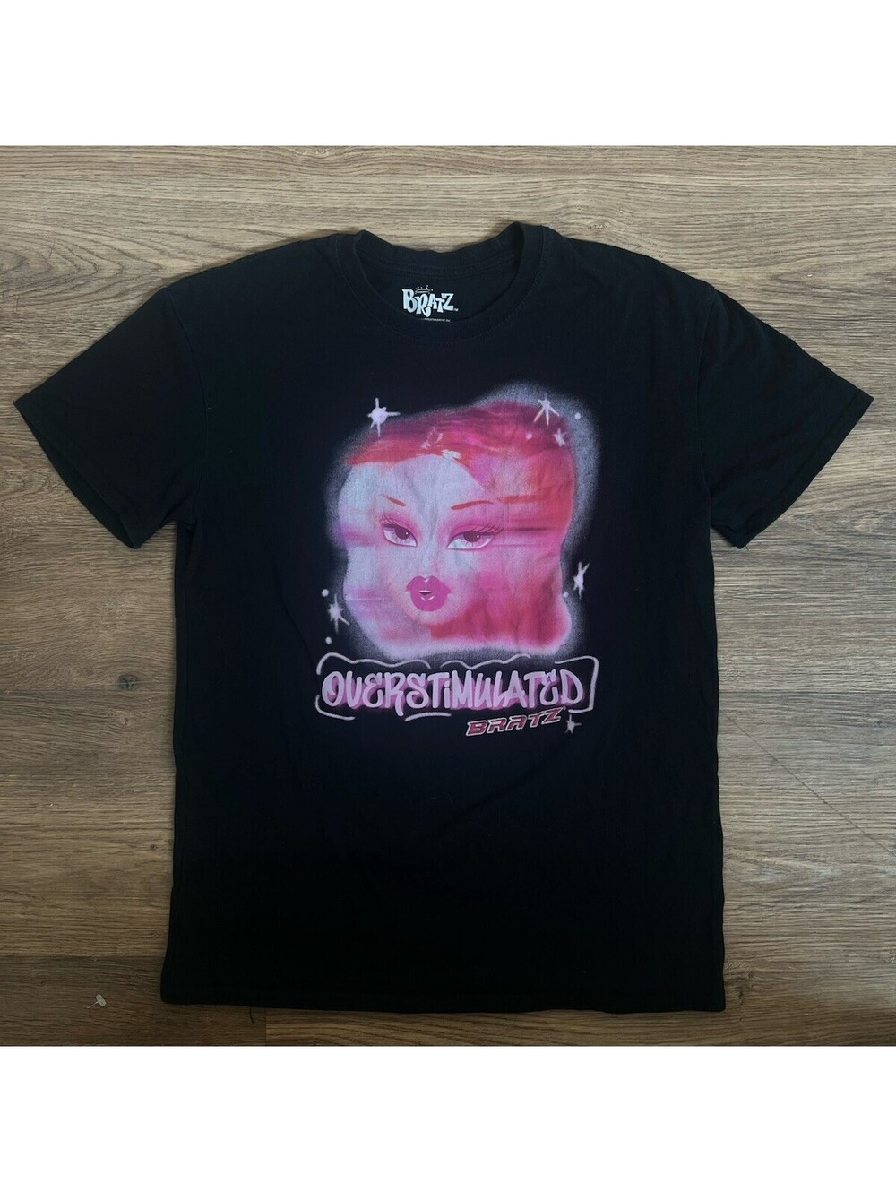 Bratz Overstimulated Graphic T-shirt Women Large Black Short Sleeve